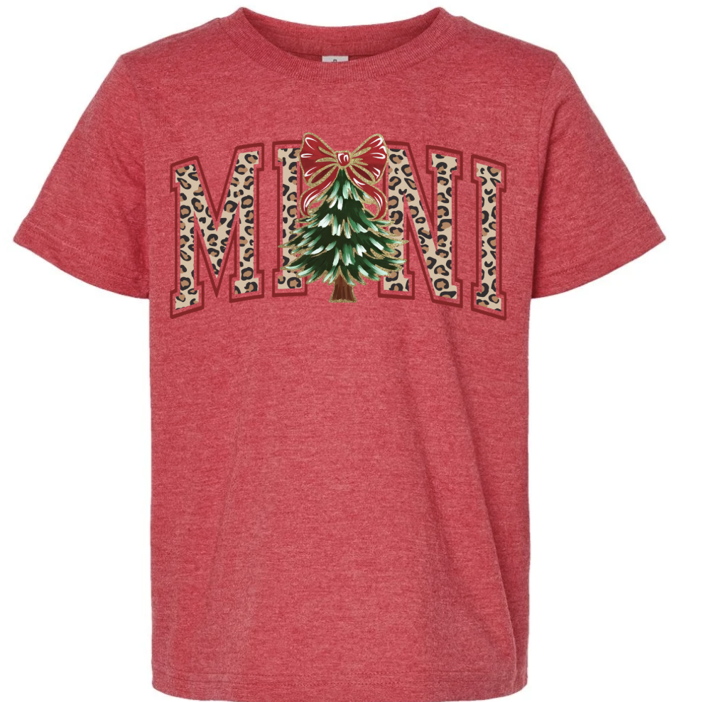 Leopard Mama/Mini Christmas Tree Graphic Tee