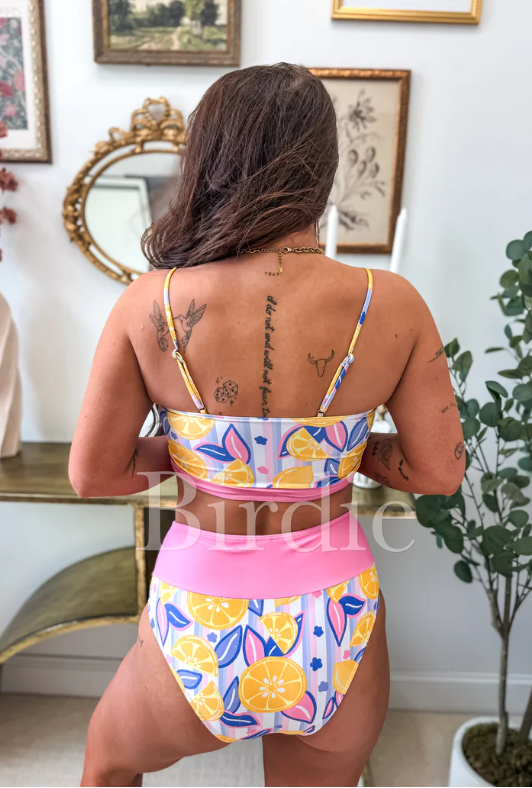 Blush Lemonade two piece swim (Sold as a set)