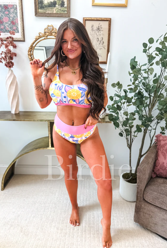 Blush Lemonade two piece swim (Sold as a set)
