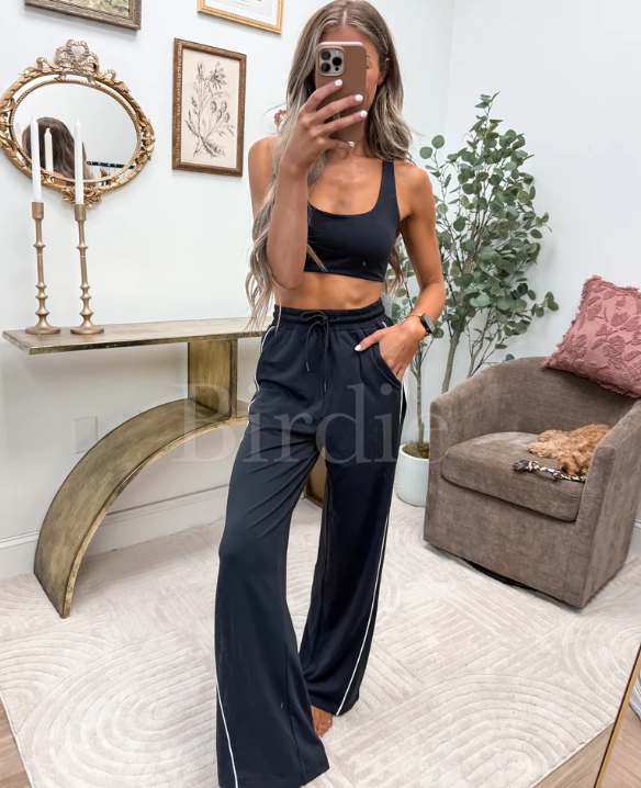 Elevated Cloud Comfort Track Pants - Black - Preorder - Oct.