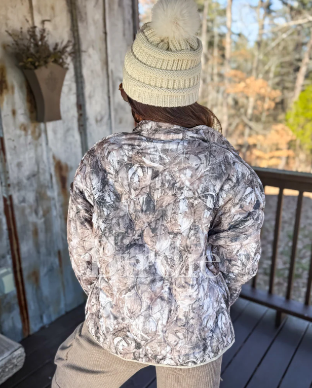 Cozy Cloud Jacket in Dark Camo - Preorder - August