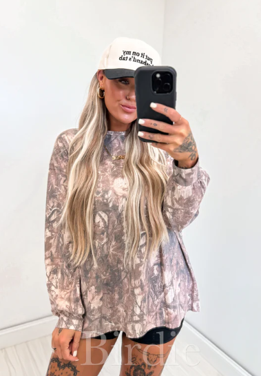 Woodland Wash Camo Long Sleeve Tee - Preorder - September