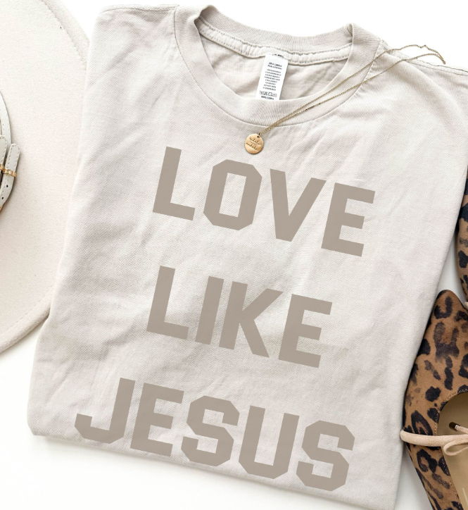 Love Like Jesus Vintage Wash Graphic Tee - Made to Order