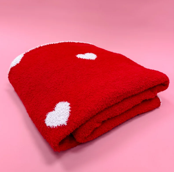 Reversible Blanket in Petal Heart Blanket - December / Early Jan Preorder