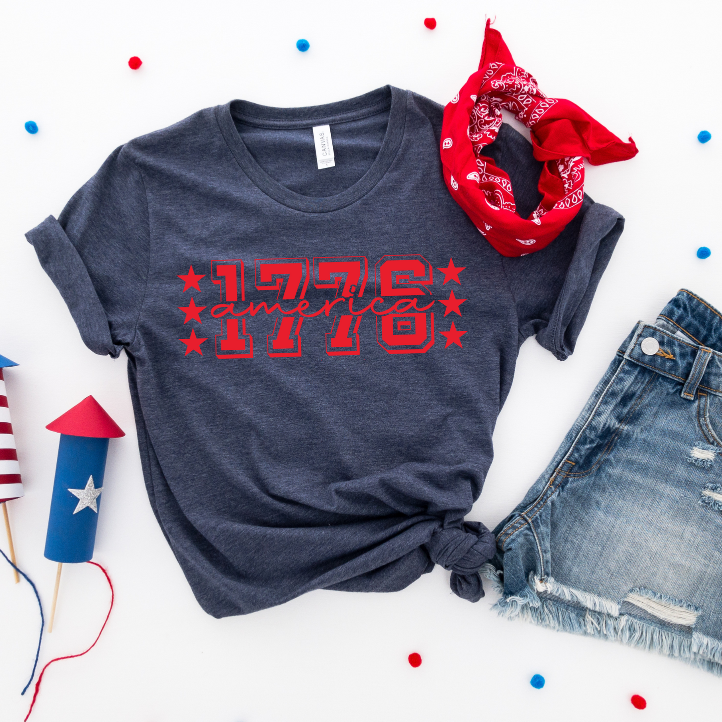 America 1776 Stars Graphic Tee