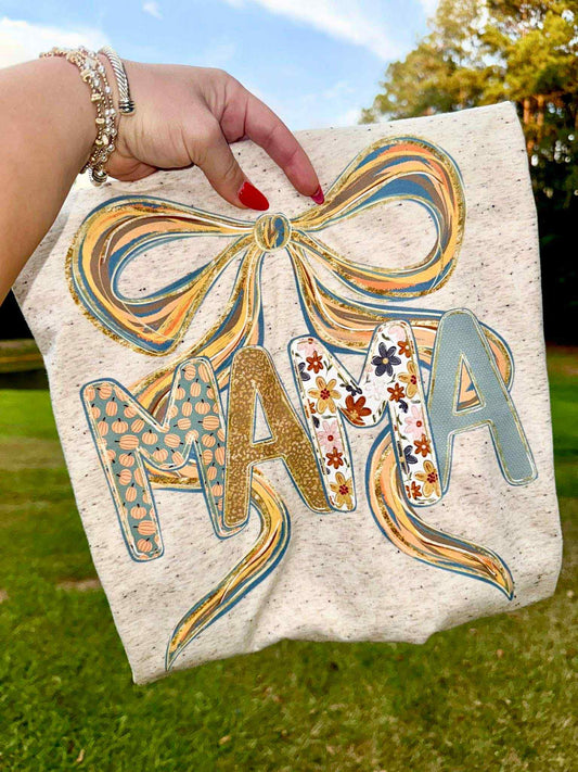 Autumn Mama Bow - Graphic Tee
