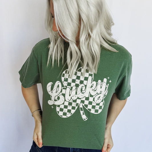 Checker Shamrock Graphic Tee - RTS