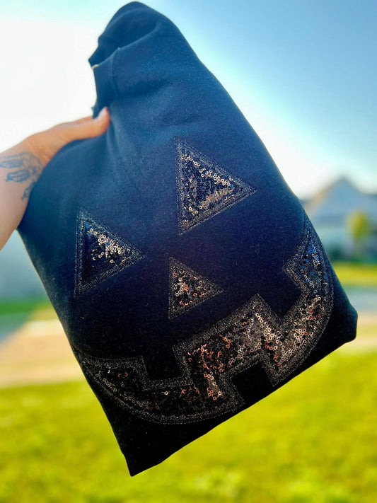 Jack-O-Lantern Embroidered Sweatshirt