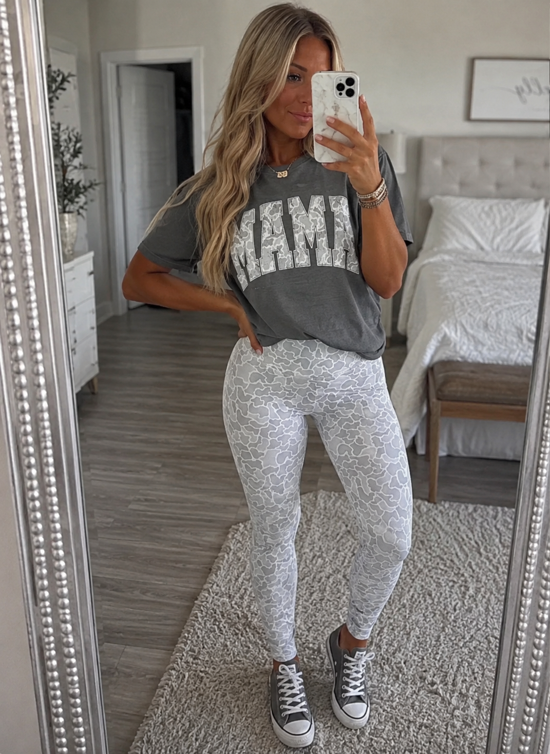 Grey Duck Camo Mama Tee