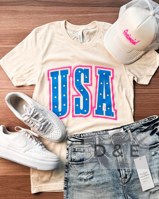 Neon USA Graphic Tee