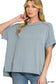 Raised-Rib Cuff Sleeve Top Zenana RTS