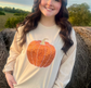 Orange Sequin Pumpkin - TShirt or Sweatshirt