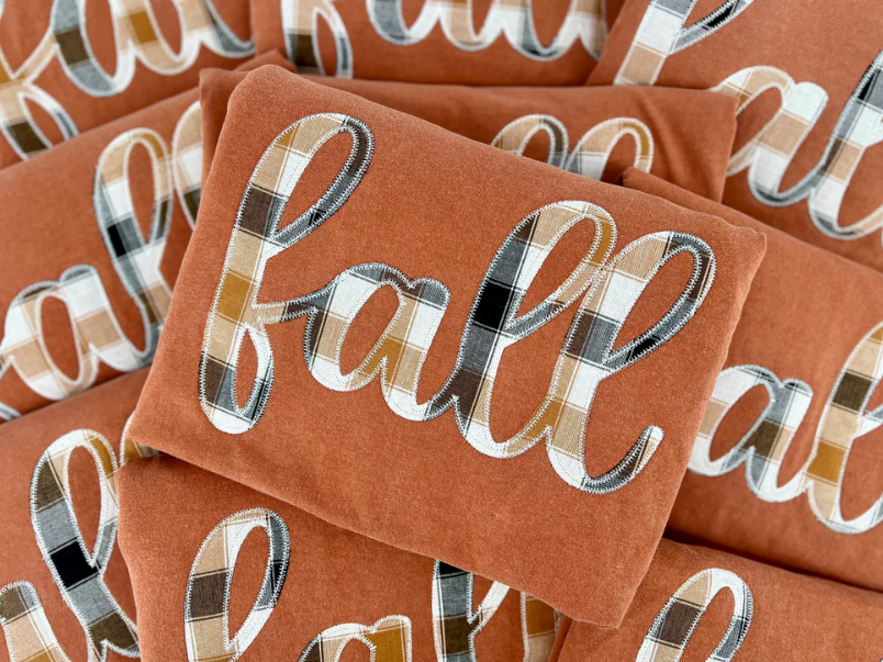 Fall Cursive Applique - Tee or Sweatshirt