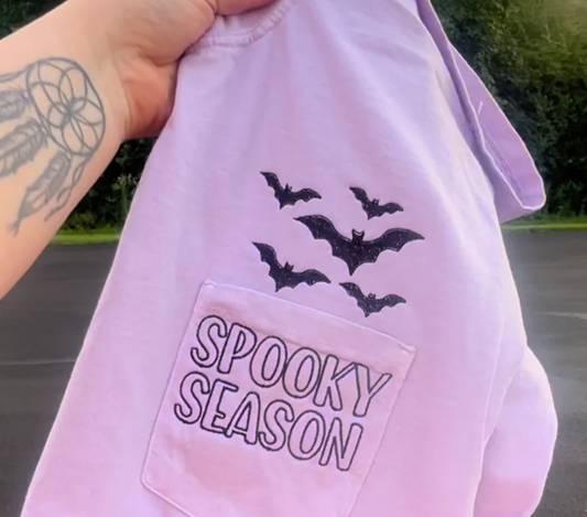 Spooky Season Comfort Colors Pocket Tee