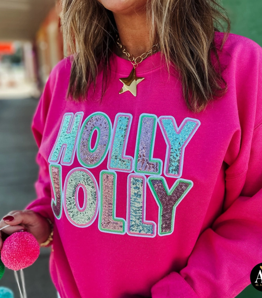 HOLLY JOLLY Sequin Sweatshirt