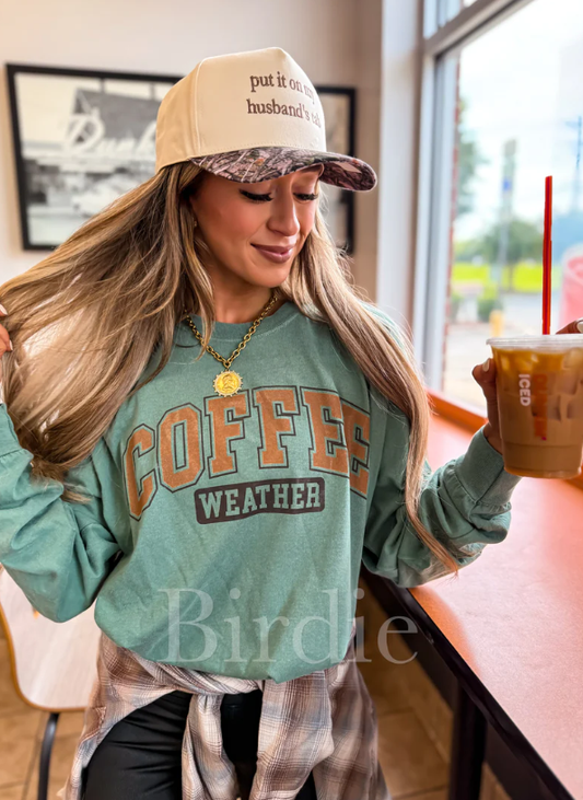 Coffee Weather Long Sleeve Graphic Tee
