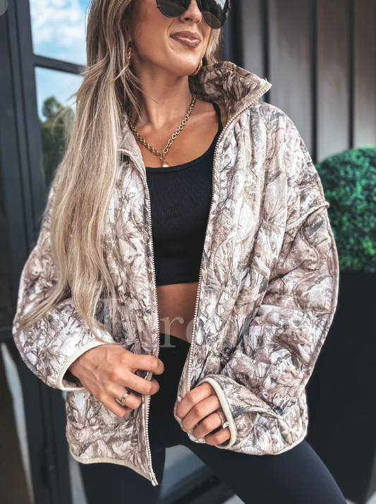 Cozy Cloud Jacket in Dark Camo