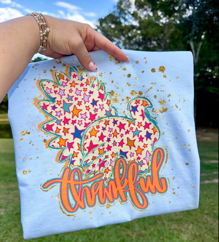Thankful Star Turkey - Comfort Colors Graphic Tee