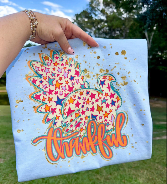 Thankful Star Turkey - Comfort Colors Graphic Tee
