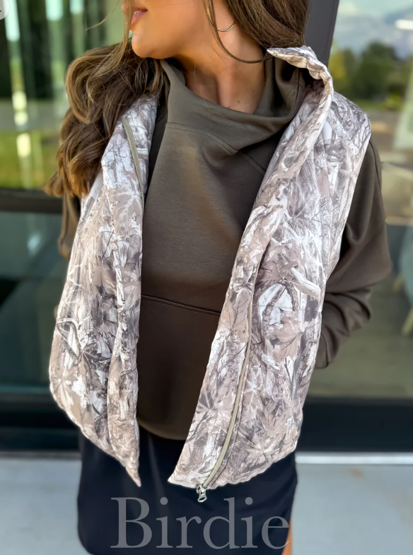 Dark Camo - Camo Puffer Vest - PREORDER (Early Dec.)