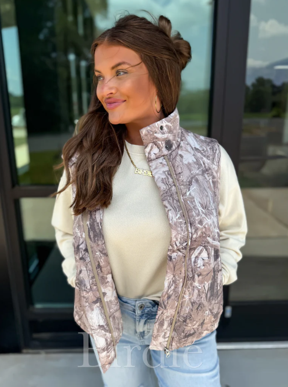 Dark Camo - Camo Puffer Vest - PREORDER (Early Dec.)