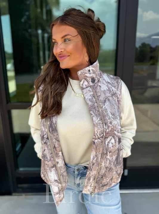 Dark Camo - Camo Puffer Vest - PREORDER (Early Dec.)