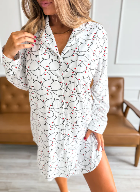 Jingle Glow Sleep Gown - READY TO SHIP!