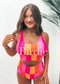 Two Piece Swimsuit in Pink Lemonade Striped (Sold as Set) - PREORDER (Mid March)