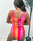 Two Piece Swimsuit in Pink Lemonade Striped (Sold as Set) - PREORDER (Mid March)