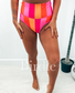 Two Piece Swimsuit in Pink Lemonade Striped (Sold as Set) - PREORDER (Mid March)