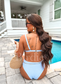 Blue Gingham Girl Two Piece Swimsuit (sold as as set) - Preorder -  End of April