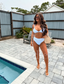Blue Gingham Girl Two Piece Swimsuit (sold as as set) - Preorder -  End of April