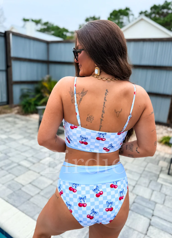 Two Piece Swimsuit in Cherry Belle (Sold as Set!) - Preorder - End of April