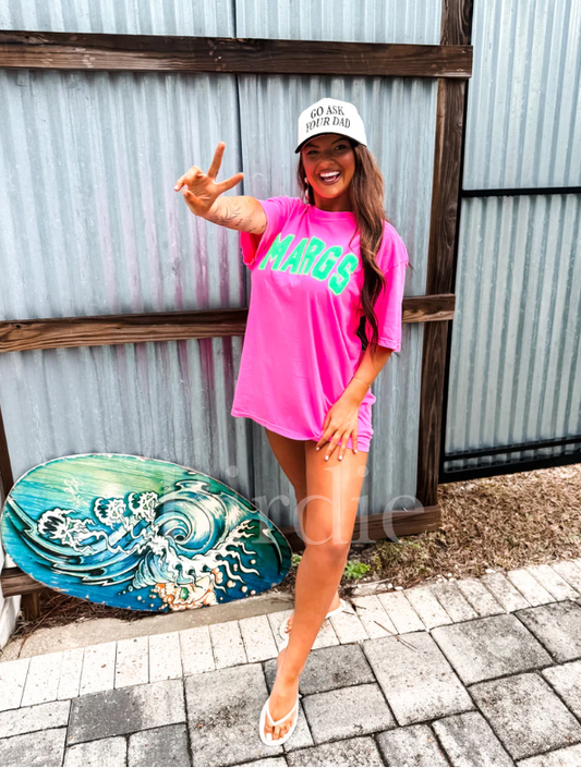 MARGS - Neon Pink Graphic Tee
