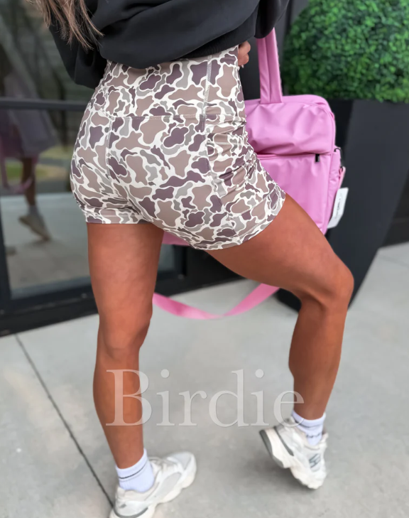 DUCK CAMO Foldover Biker Shorties - READY TO SHIP!