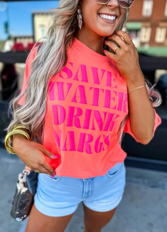 Save Water Drink Margs Neon Graphic Tee