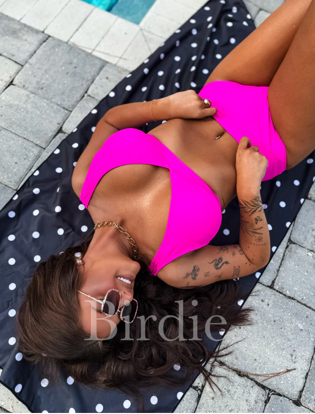 Flaming Flow 2 Piece Swimsuit in Neon Violet (Sold As Set) - Preorder - May (Copy)