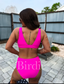 Flaming Flow 2 Piece Swimsuit in Neon Violet (Sold As Set) - Preorder - May (Copy)
