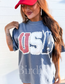 USA Lace - Graphic Tee on Denim