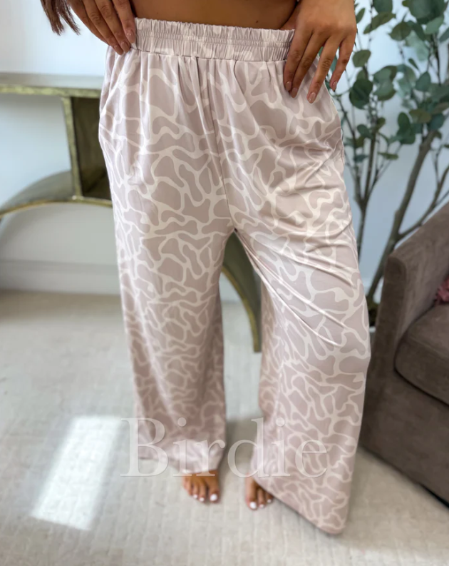 Flowy Wide-Leg Pants in Bare Marsh Camo - Preorder - May