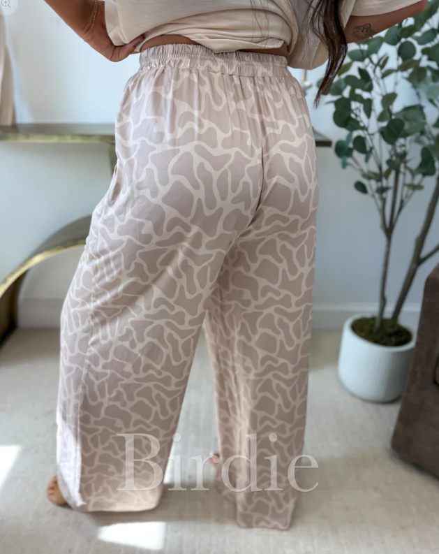 Flowy Wide-Leg Pants in Bare Marsh Camo - Preorder - May