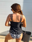 Cool Girl Classic Tankini Swimsuit in Black Obsidian Waves - Preorder - May
