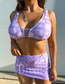 Three Piece Swimsuit in Lavender Shores - Preorder - May
