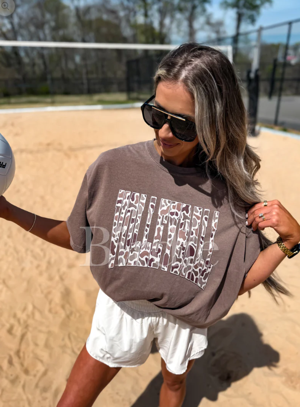 Duck Camo Volleyball Graphic Tee on Espresso