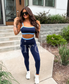 PowerSplit Leggings in Blueberry Breeze - Preorder - July