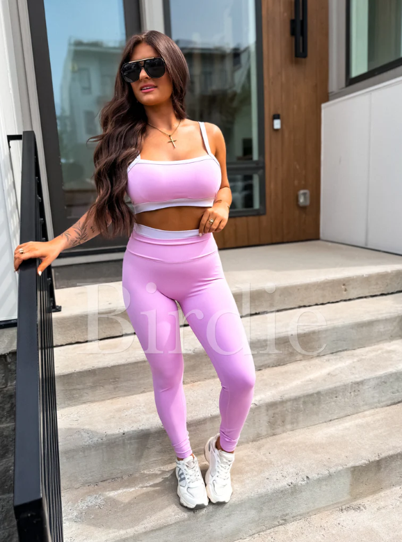 PowerSplit Leggings in Blush Lavender - Preorder - July
