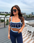 PowerSplit Bra in Blueberry Breeze - Preorder - July