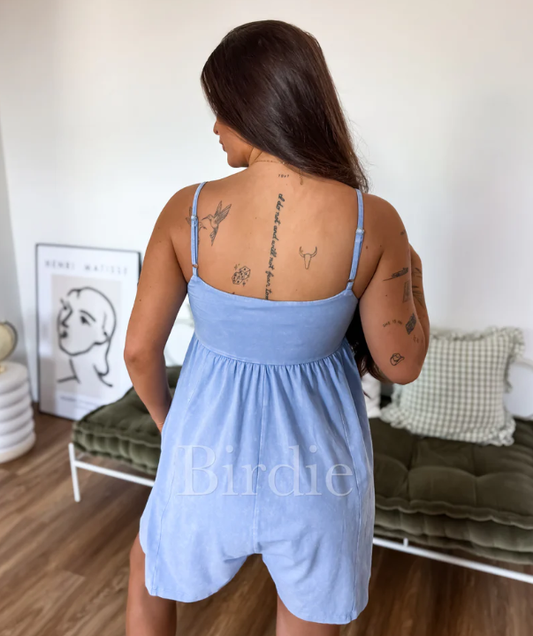 Mist Blue Drift Romper - Preorder - August