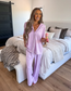 Short Sleeve PJ Set in Sugar Plum Scoop (sold as set) - Preorder - August