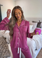 Bedtime Bliss Two Piece Love Sleeve Set in Berry Cream Dream (sold as set)- Preorder - August